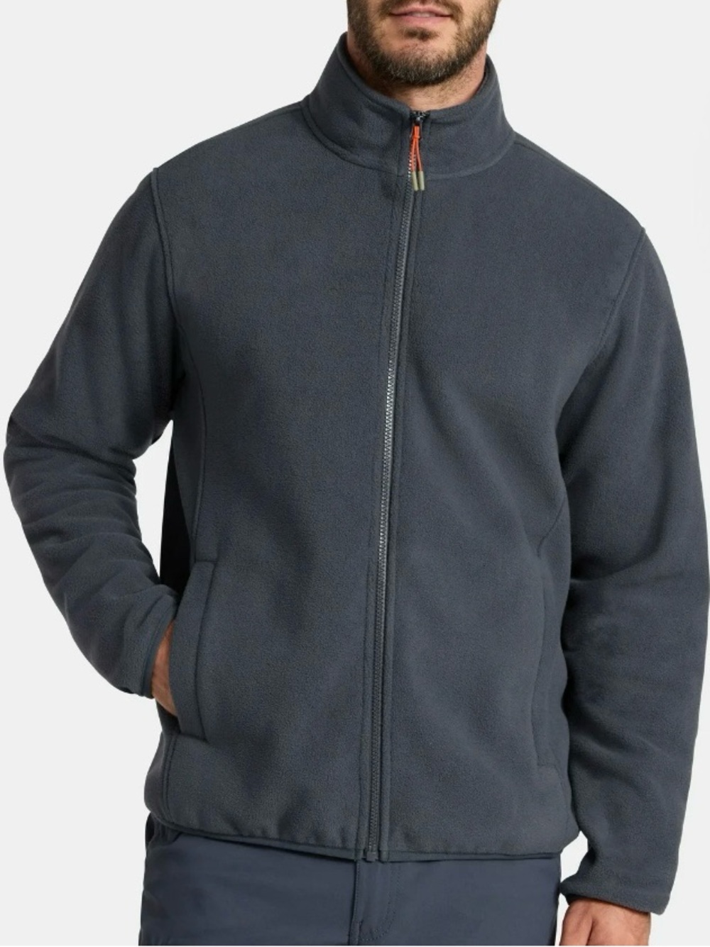 Ozark Trail Fleece Jacket Full Zip Polar Fleece Gray NWT